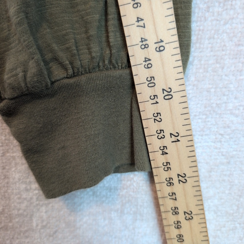 Natural Life Womens Olive Green 100% Cotton V-Neck Long Sleeve Jumpsuit Medium - Picture 8 of 13